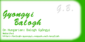 gyongyi balogh business card